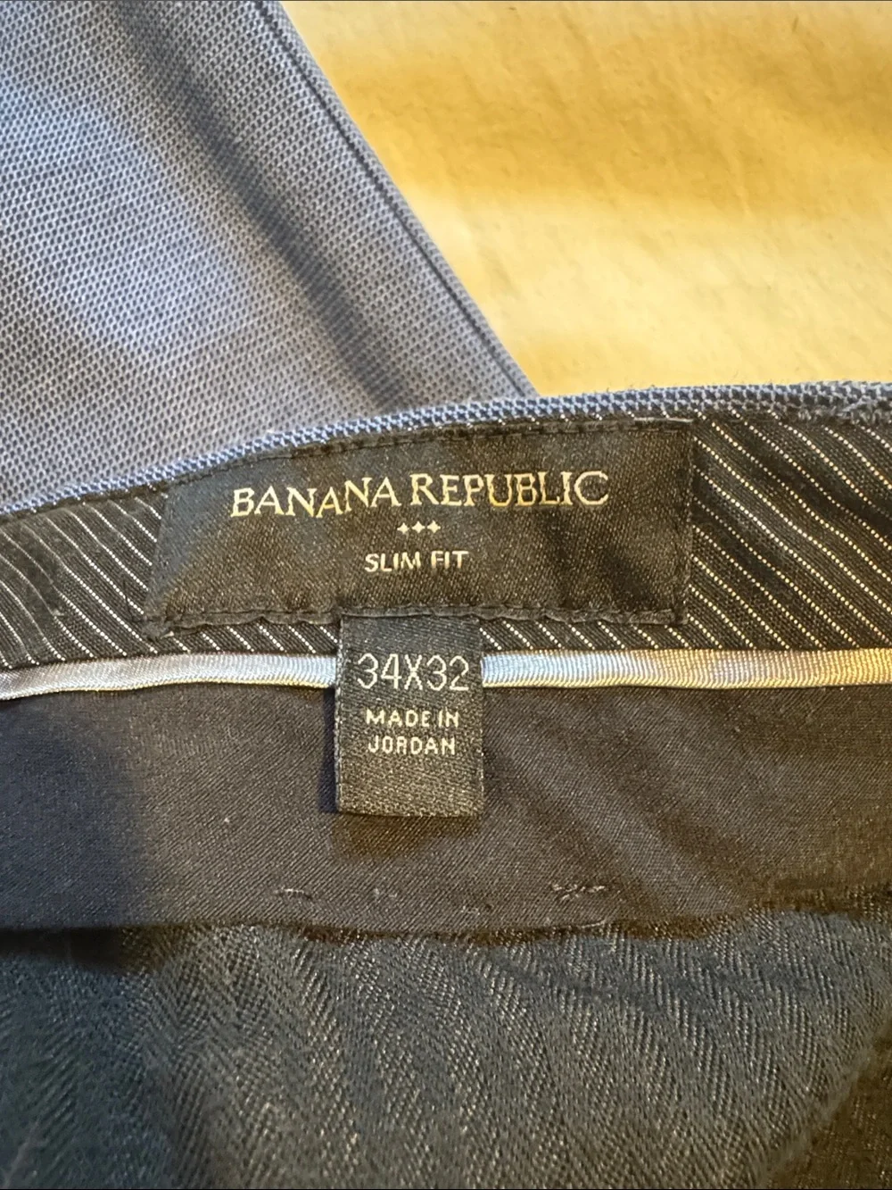 Men's Banana Republic 34x32 Blue Stretch Dress Pants - Classic Fit